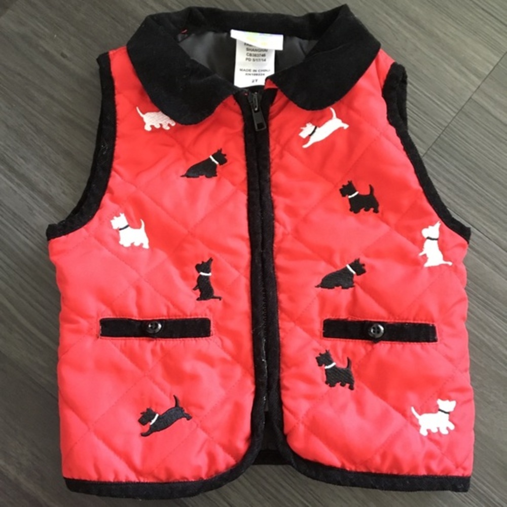 Vintage Toddler Dog Print Vest